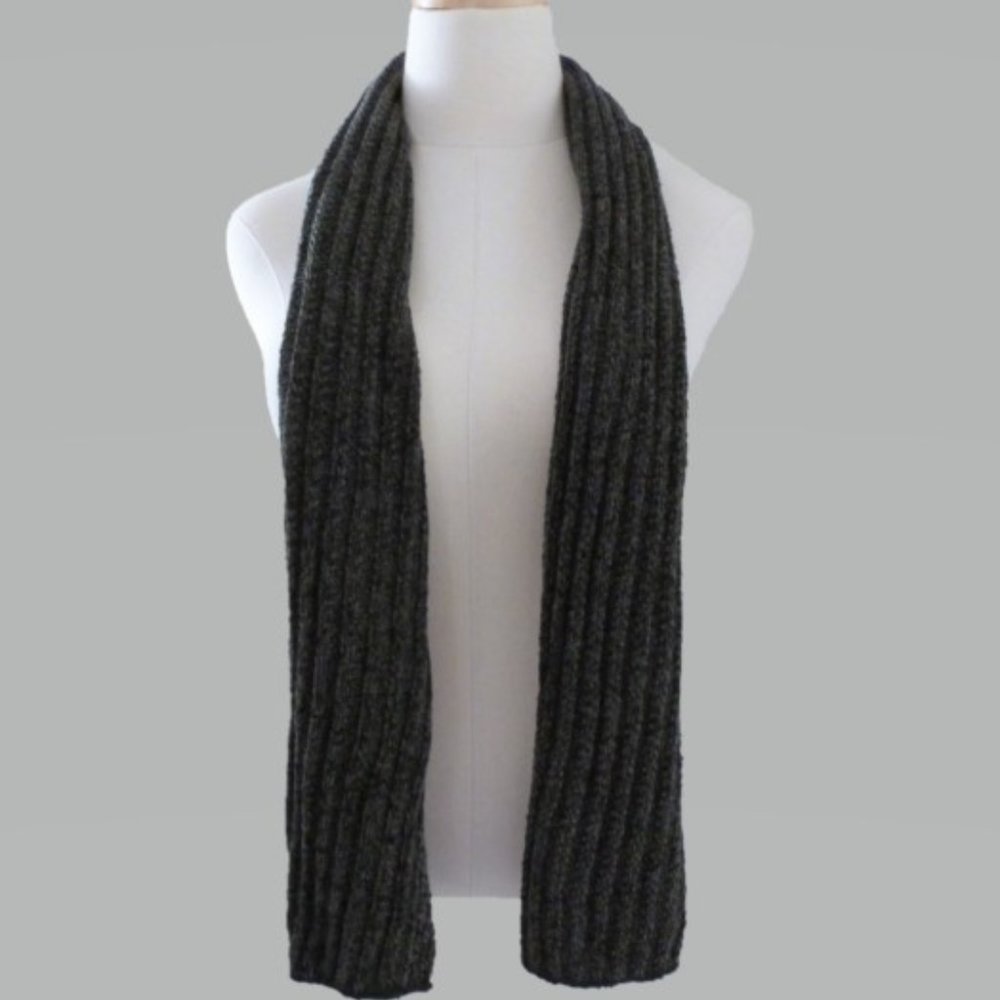 Dark Gray Chenille Scarf